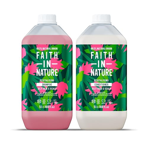 Faith In Nature Natural Shampoo & Conditioner Set - Vegan & Cruelty Free, No SLS or Parabens - 2 x 169 fl oz Value Bundle Pack, Dragon Fruit Beauty & Personal Care FAITH IN NATURE