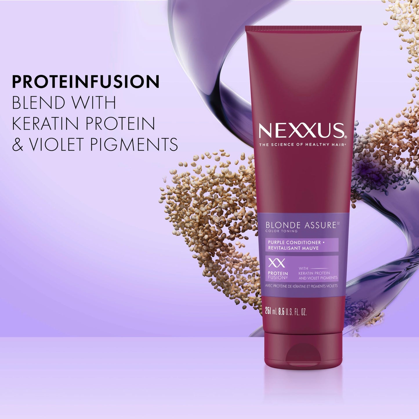 Nexxus Hair Color Blonde Assure Purple Conditioner, Keratin, For Blonde and Bleached Hair, Color 8.5 oz Beauty & Personal Care Nexxus