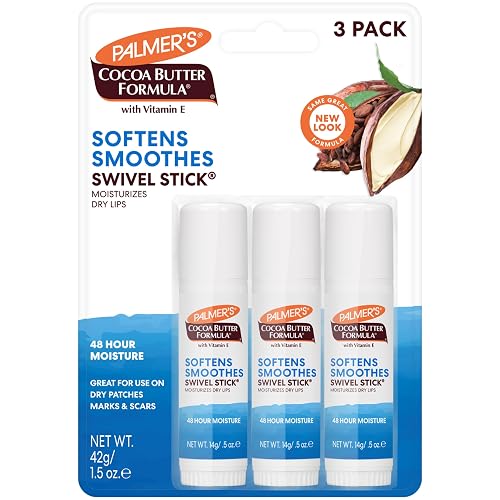 Palmer's Cocoa Butter Formula Moisturizing Swivel Stick, Pack of 3 | Vitamin E Lip Balm for Beach Bag, Multi-Purpose Face & Body Moisturizer Stick Beauty & Personal Care Palmer's
