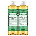 Dr. Bronner's Pure-Castile Magic Liquid Soap (Almond, 16 Ounce, 2-Pack)- Made with Regenerative Organic Certified Oils, 18-in1 Uses: Face, Hair, Hand Beauty & Personal Care Dr. Bronner's