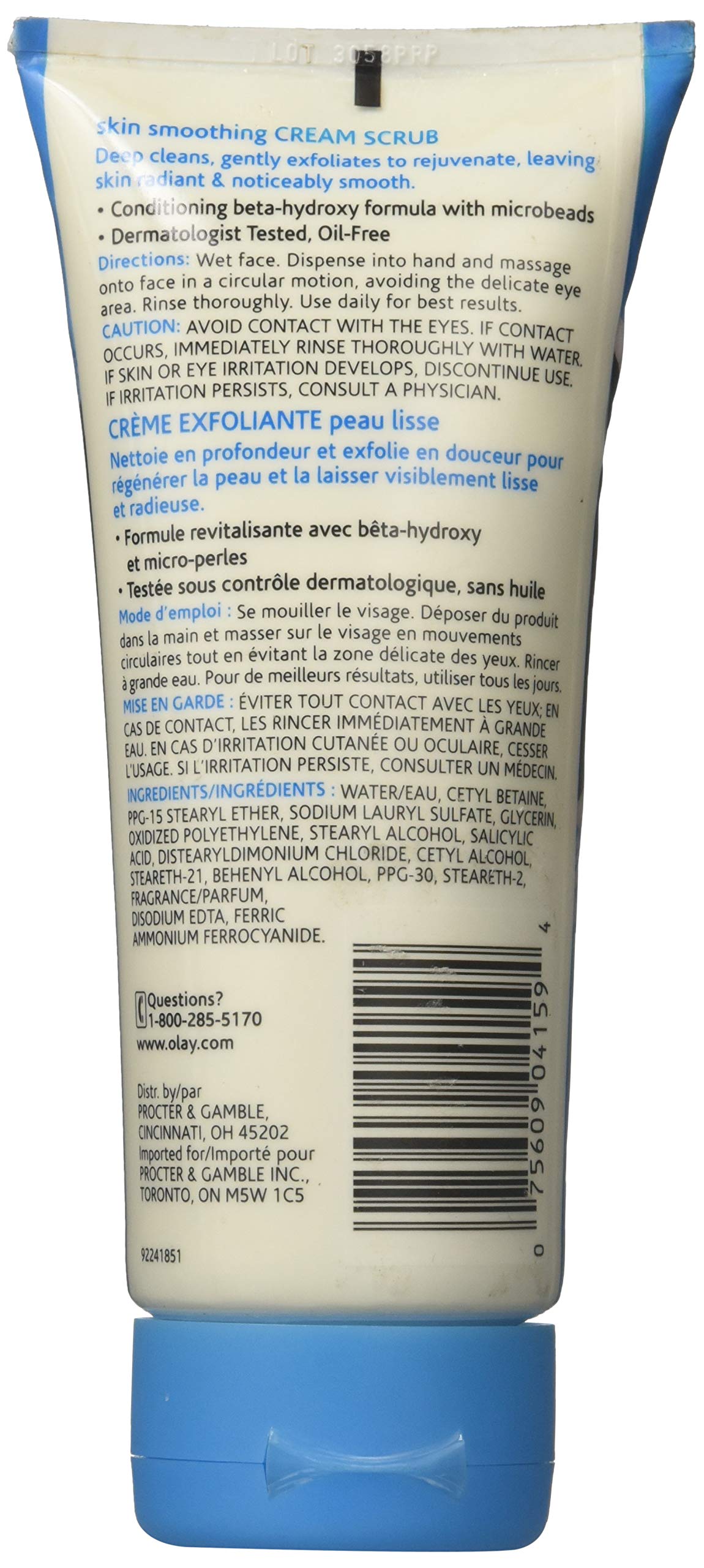 Olay Facial Cleansers Cream Scrub - 6.0 Oz Beauty & Personal Care Olay