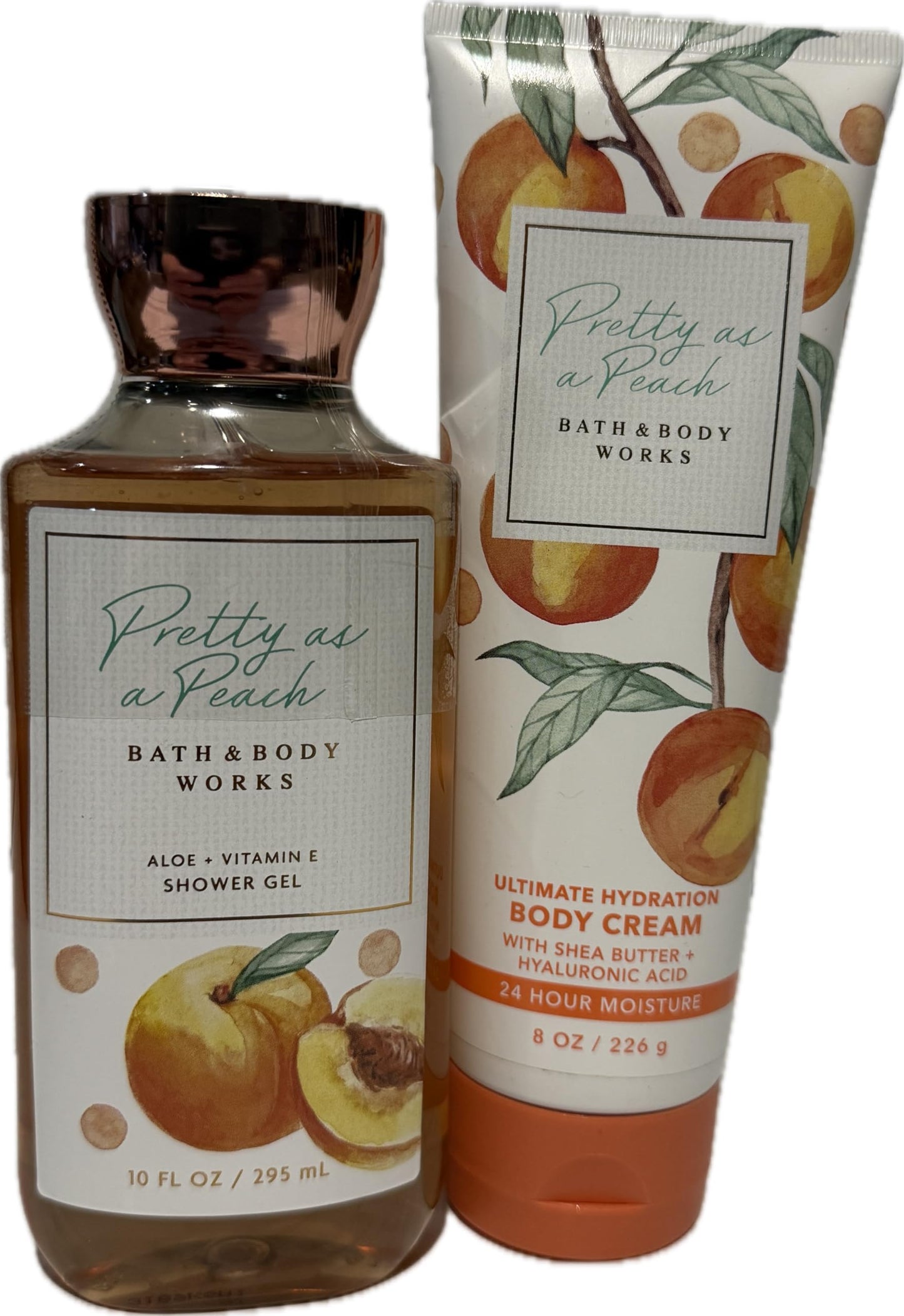 Bath & Body Works Women's Pretty As A Peach Body Wash Shower Gel and Body Cream 2 Piece Set Beauty and Personal Care Bath & Body Works