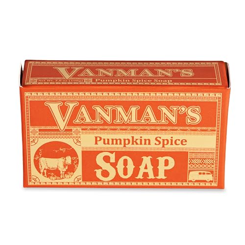 VanMan Pumpkin Spice Body Soap - Grass Fed Finished Suet Beef Tallow & Pumpkin Puree - Nourishing, Hydrating & Moisturizing Natural Bar Soap Beauty & Personal Care The VanMan Company