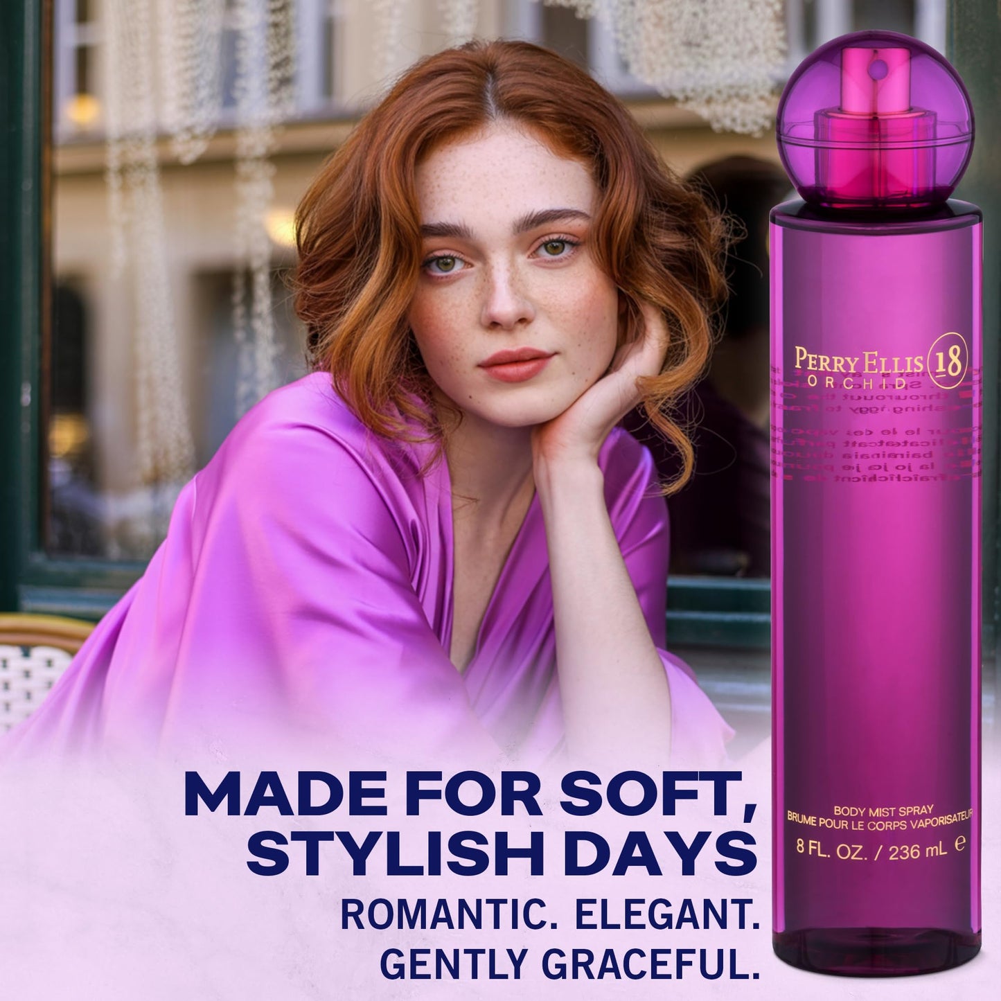 Perry Ellis 18 Orchid Body Spray for Women - Floral & Vanilla Body Mist, Perfumes for Women, Long Lasting Fragrance, EDT, Eau De Parfum with Fresh Beauty & Personal Care Perry Ellis