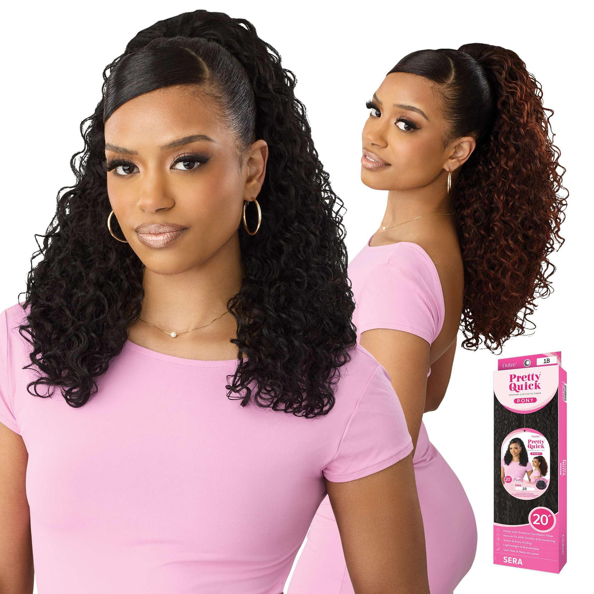 Outre Pretty Quick - Drawstring Pony - Sera (OFF BLACK 1B)