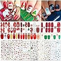 TailaiMei 15 Sheets Christmas Nail Stickers, 7 Sheets Nail Wrap Stickers and 8 Sheets Nail Decals Stickers, Full Wraps Strips and Self-Adhesive Set Beauty & Personal Care TailaiMei