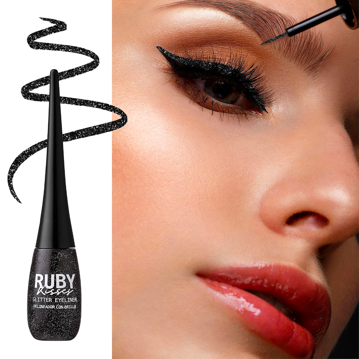 Ruby Kisses Eye Bling Glitter Eyeliner, Glitz N' Black Beauty & Personal Care Ruby Kisses