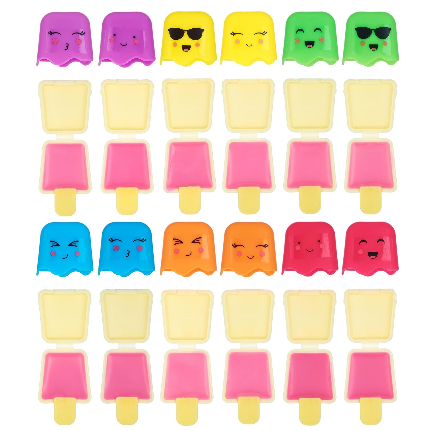 12pc Pucker Pop Novelty Lip Gloss Set - Girls Cosmetics Mini Popsicle Lip Gloss Collection, Lip Gloss for Kids, Safe, Non Toxic Kids Makeup Set Beauty & Personal Care EXPRESSIONS