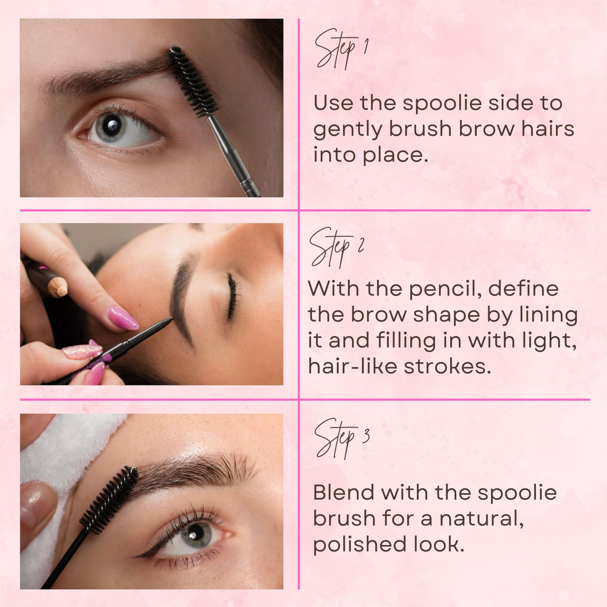 Kelley Baker Brow Defining Pencil, Smudge-Resistant & Long-Lasting, Brown