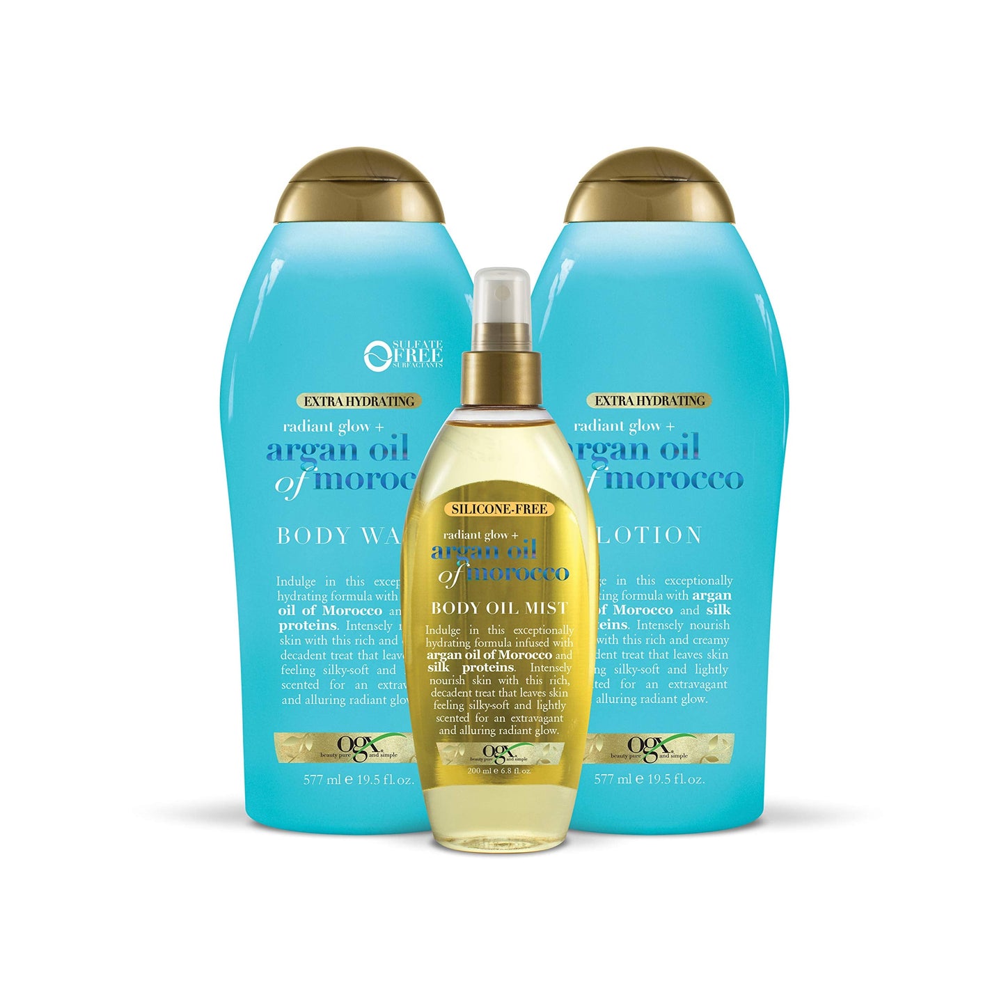 Ogx Body Wash Argan Oil Of Morocco 19.5 Ounce (577ml) (3 Pack) Beauty & Personal Care OGX