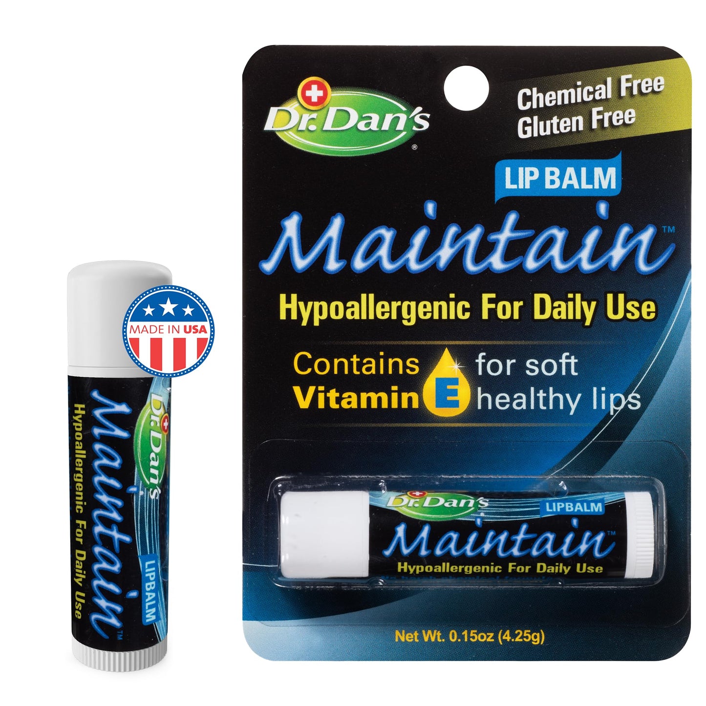 Dr. Dan's Maintain Lip Balm - Perfect for Cortibalm Aftercare, Mild Ingredients & Beeswax, Vitamin E Enriched for Moisturizing Dry Lips, Ensures Beauty and Personal Care Dr. Dan's