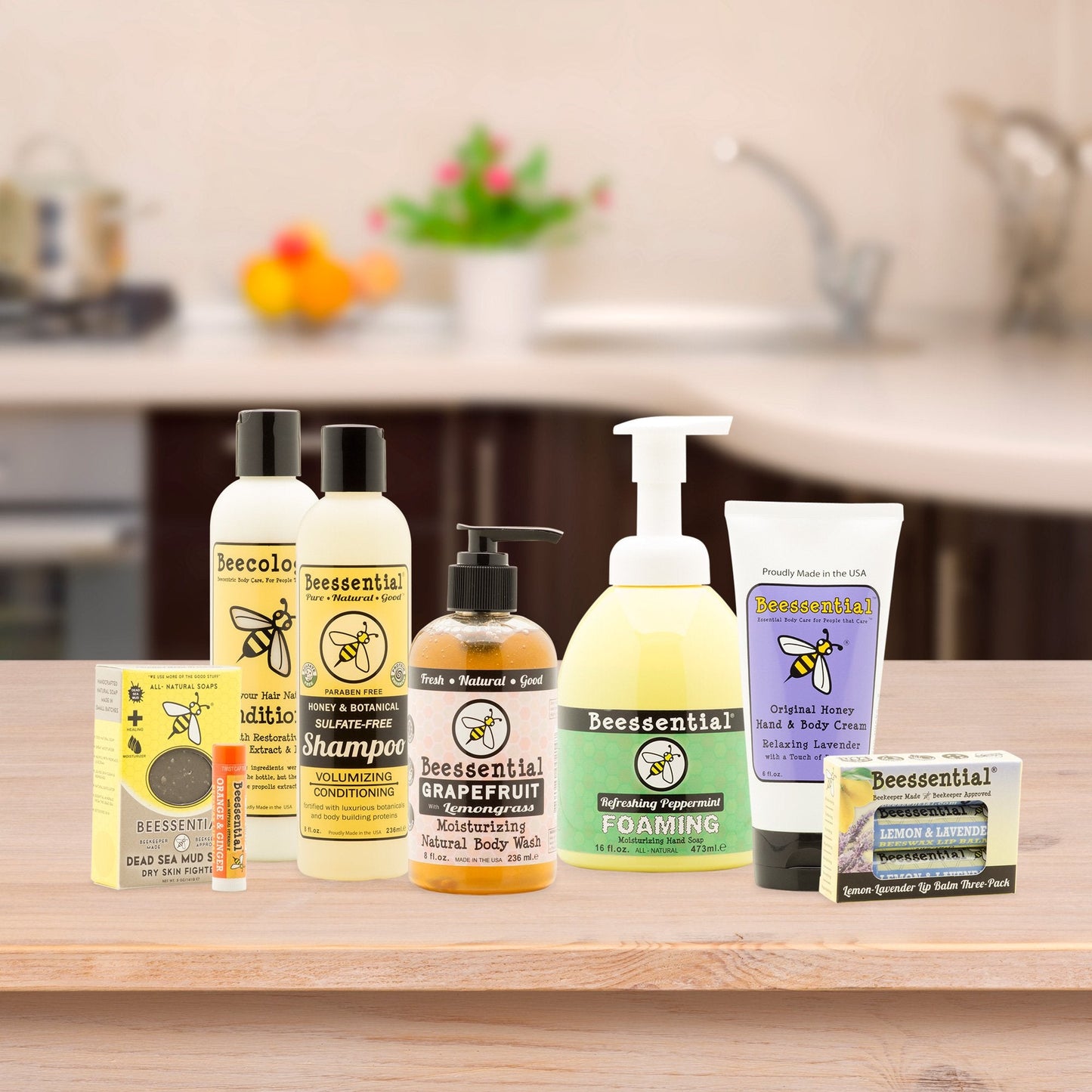 Beessential All Natural Foaming Hand Soap, Peppermint Essential Oils, Made with Moisturizing Aloe & Honey - Made in the USA, 16 oz Beauty & Personal Care Beessential