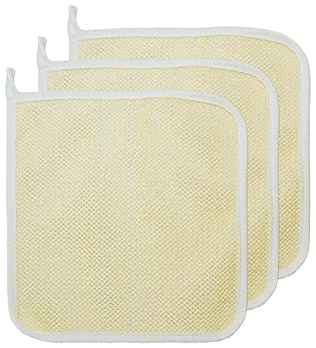 3 pcs/Set Dual-Sided with Soft Weave Exfoliating Scrub and Soft Terry Cloth Towel Home Spa Exfoliating Face and Body - Shower Scrubber - Remove Dead Beauty & Personal Care JINS-Hung
