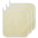 3 pcs/Set Dual-Sided with Soft Weave Exfoliating Scrub and Soft Terry Cloth Towel Home Spa Exfoliating Face and Body - Shower Scrubber - Remove Dead Beauty & Personal Care JINS-Hung