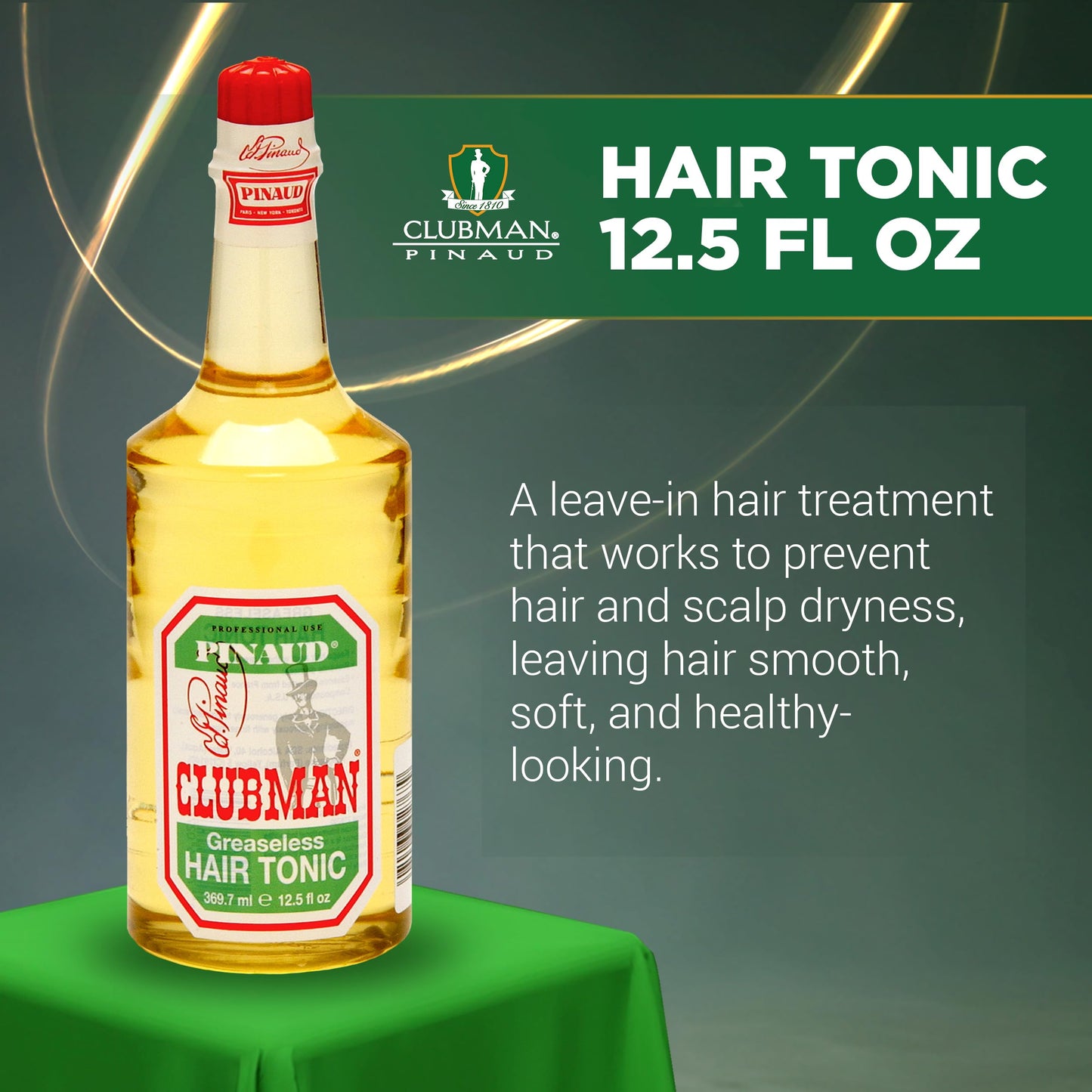 Clubman Pinaud Hair Tonic - Classic Greaseless Men’s Grooming Hair Tonic for Men, Stimulates Scalp & Revitalizes Hair Without Grease, 12.5 fl oz Beauty & Personal Care Clubman