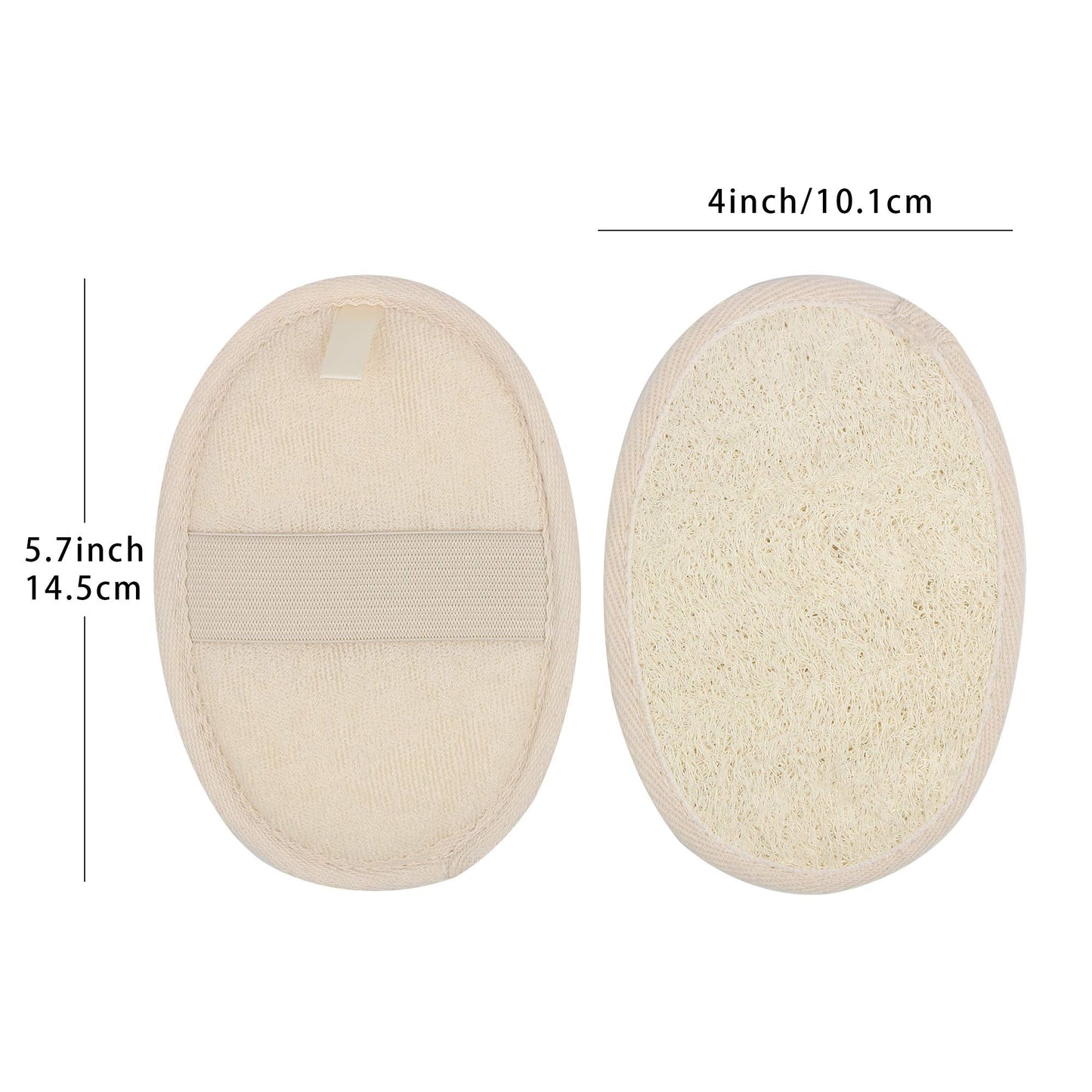 10-Pack Exfoliating Loofah Sponge Pads - Natural Luffa & Terry Cloth, Body Scrubbers for Shower & Bath Mooerca 1 Beauty & Personal Care Mooerca