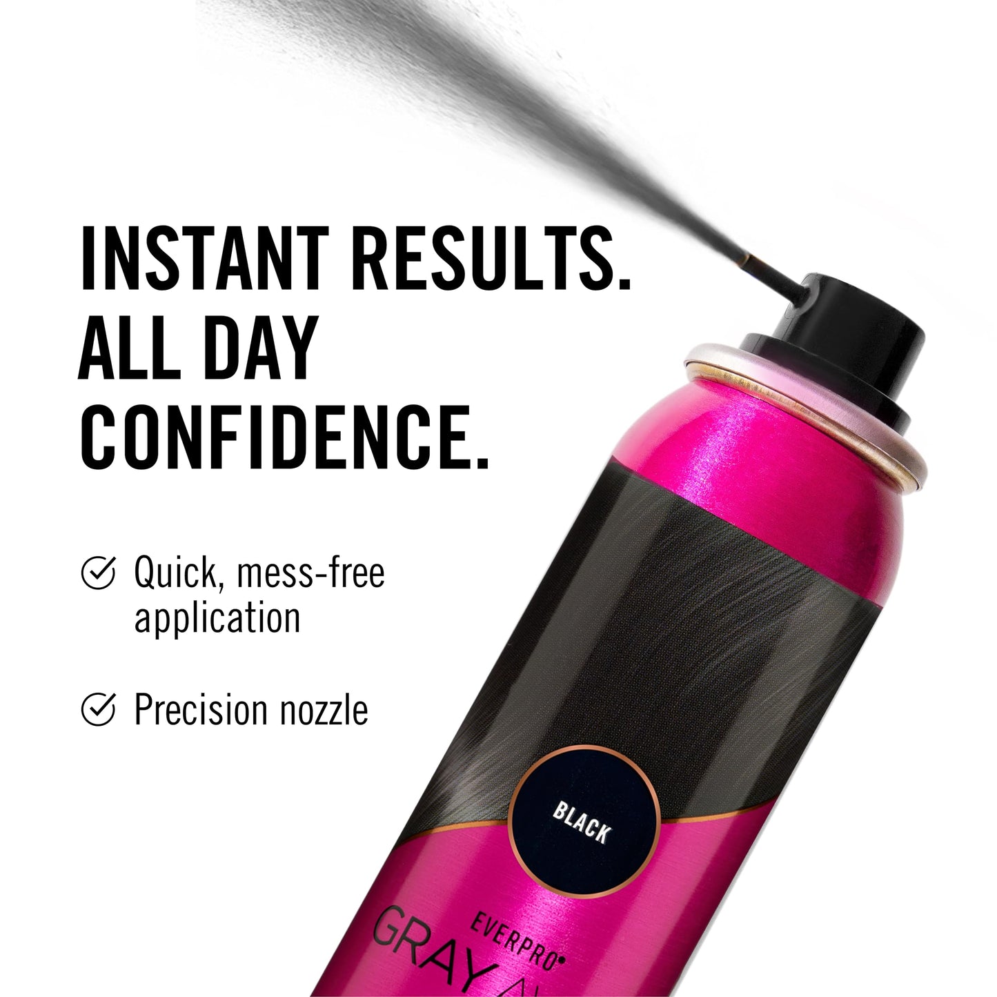 EVERPRO Gray Away Instant Root Cover Up Spray 2.5oz - Black Beauty & Personal Care EVERPRO