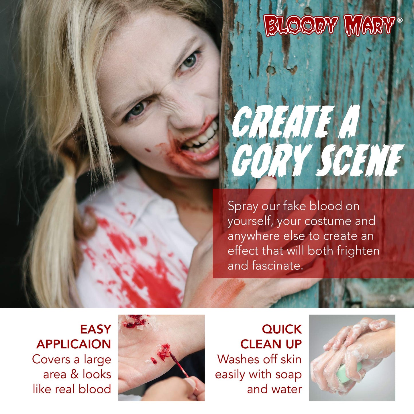 Bloody Mary Professional Fake Stage Blood, Body Paint Makeup .25 oz Beauty & Personal Care Bloody Mary