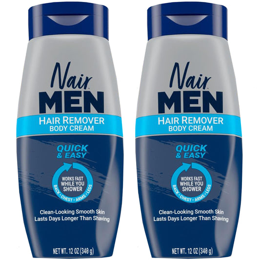 Nair Men Hair Removal Body Cream, 12 Ounce (Pack of 2) Beauty & Personal Care Nair