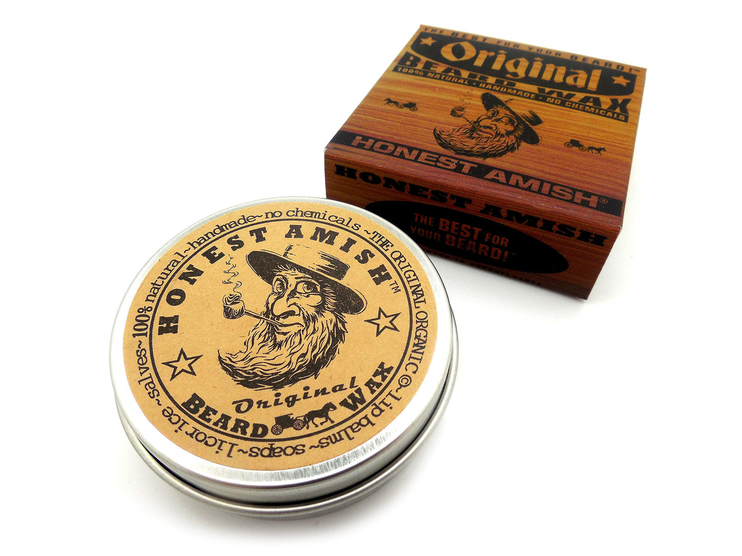 Honest Amish Original Beard Wax - All Natural and Organic- 2 ounce Beauty & Personal Care Honest Amish