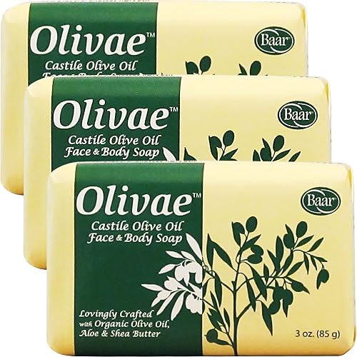 Olivae Castile Bar Soap, 3 Bar Set Beauty & Personal Care Baar