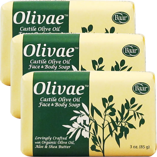 Olivae Castile Bar Soap, 3 Bar Set Beauty & Personal Care Baar