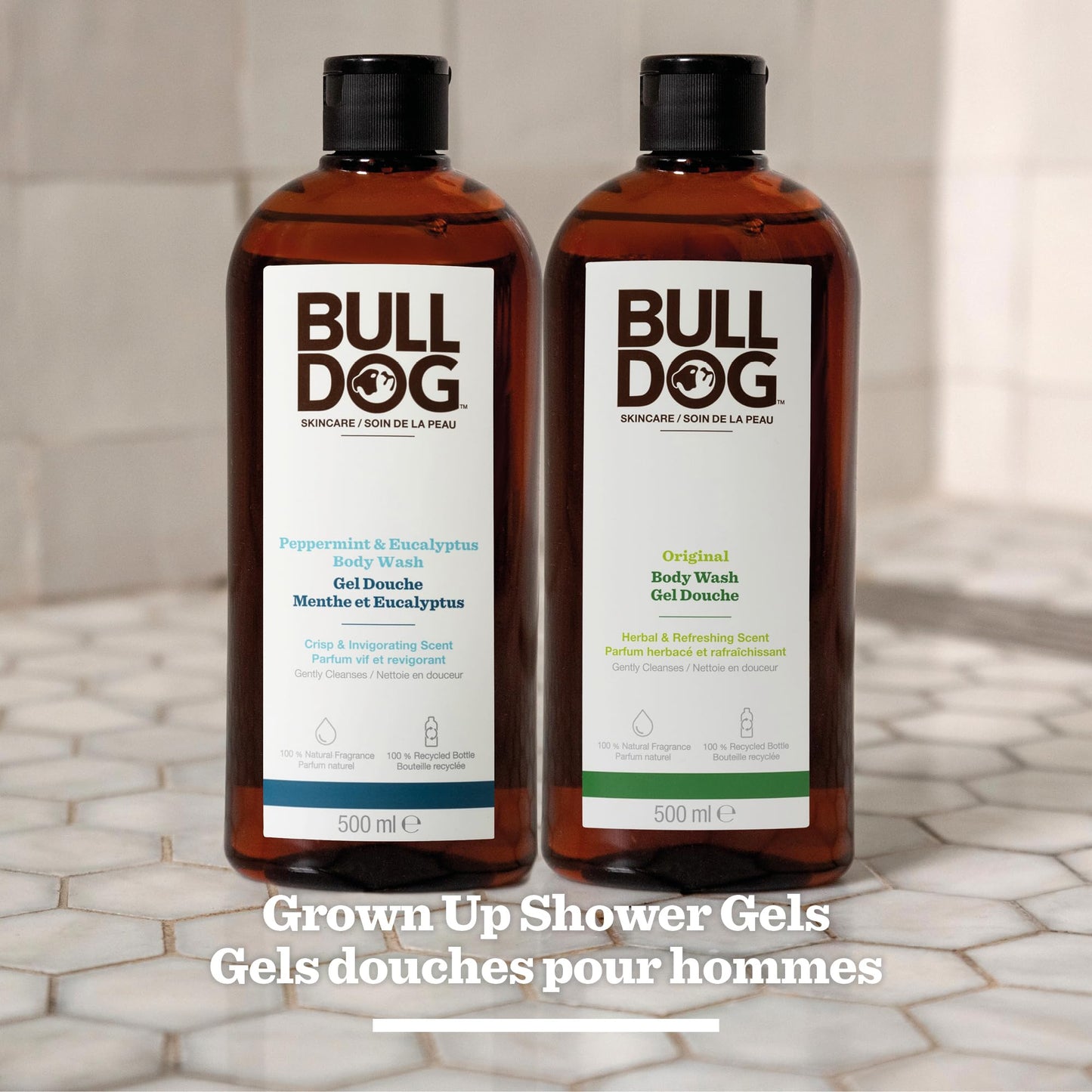Bulldog Mens Skincare and Grooming Body Wash, Peppermint and Eucalyptus, 16.9 Fluid Ounce Beauty & Personal Care Bulldog Skincare for Men