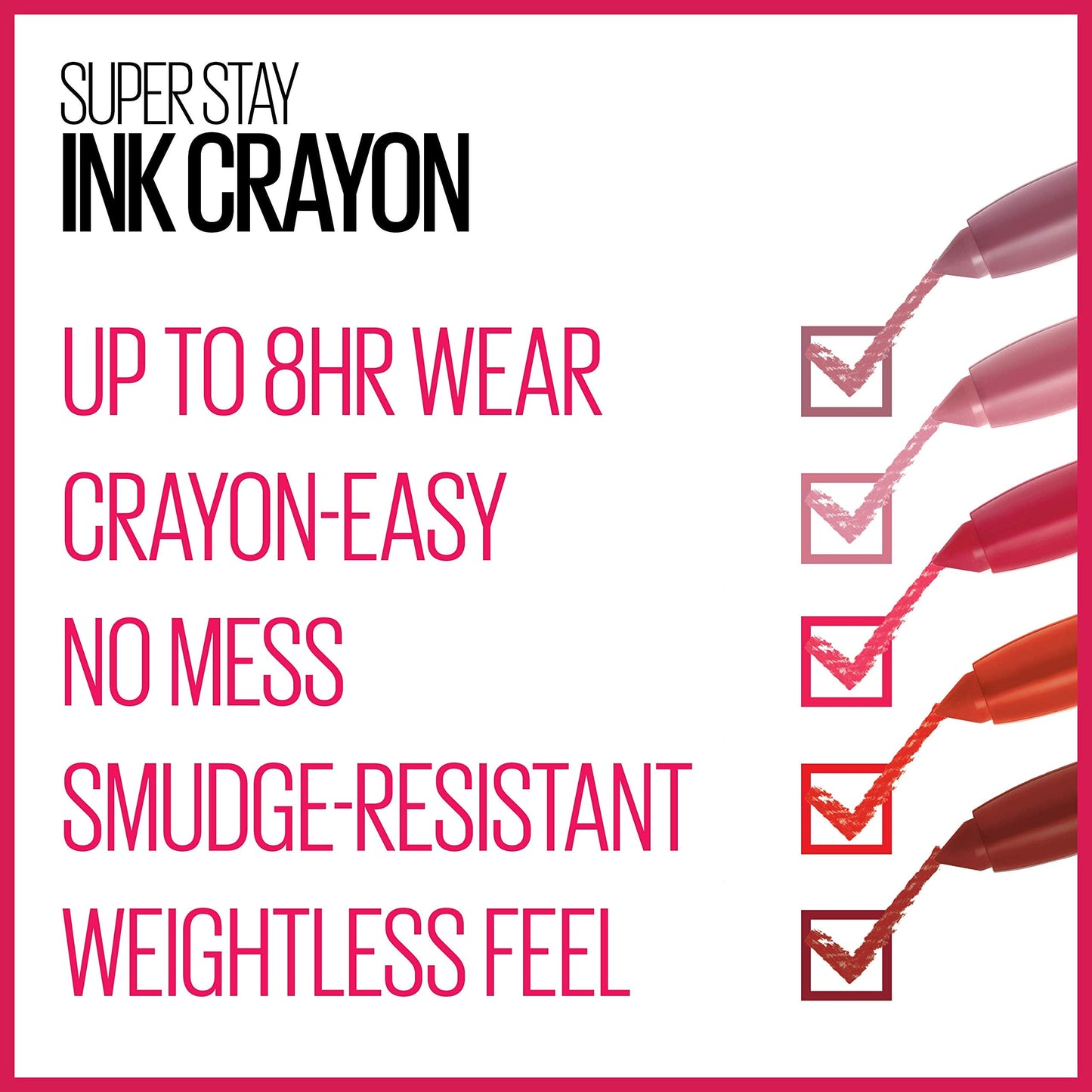 Maybelline SuperStay Ink Crayon Matte Longwear Lipstick With Built-in Sharpener, Forget The Rules, 0.04 Ounce Beauty & Personal Care MAYBELLINE