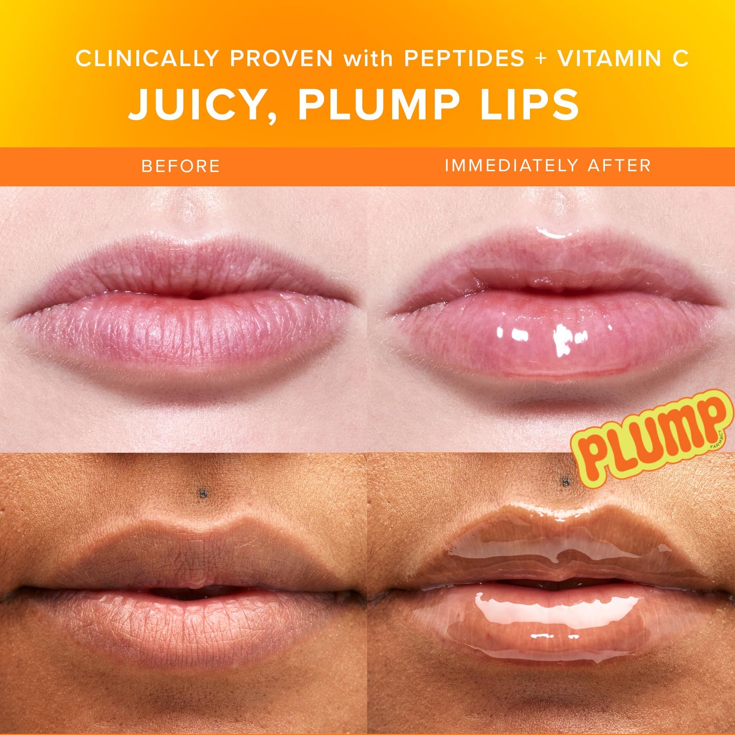 Farmacy Vitamin C + Peptide Hydrating Lip Balm - Lip Smoothie Moisturizing + Plumping Treatment - Smooths Lines with a High-Gloss Finish - Mango (10g) Beauty and Personal Care Farmacy