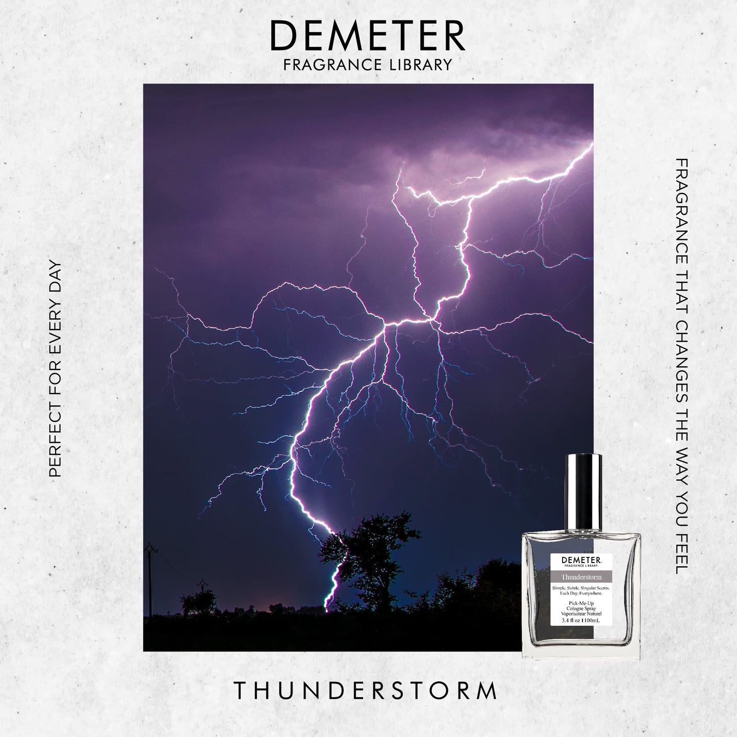 DEMETER Thunderstorm Cologne Spray - 3.4 oz - Perfume for Women Beauty & Personal Care DEMETER