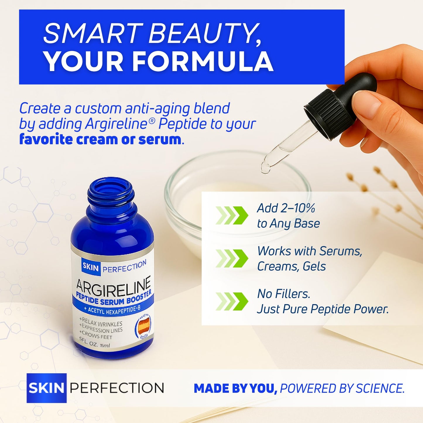 Skin Perfection Argireline Serum - Peptides Serum for Face with Acetyl Hexapeptide-8 for Fine Lines & Wrinkles - Diy Anti Aging Argireline Booster Beauty & Personal Care Skin Perfection