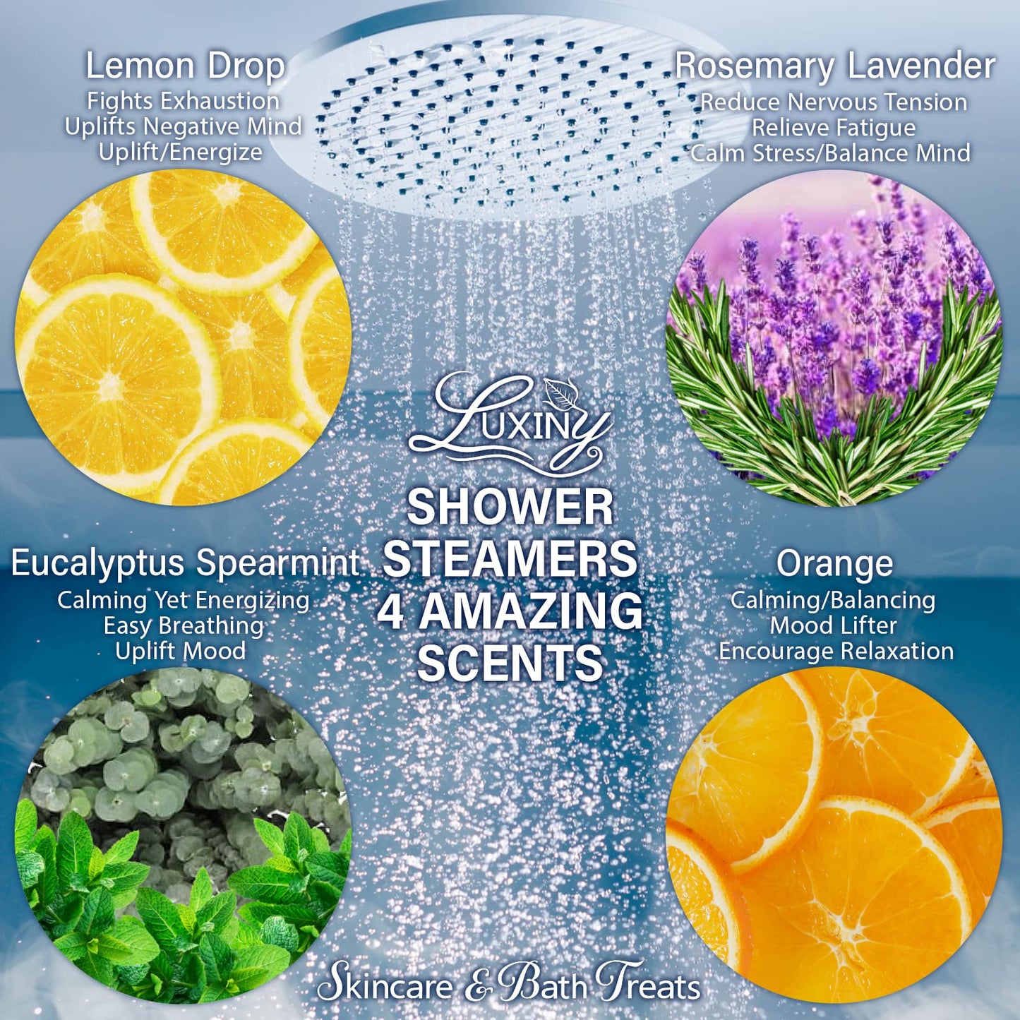 Shower Bombs Aromatherapy in Your Shower, American Made by Luxiny, Shower Steamer Tablets Melt to Release a Fragrant Vapor for Natural Stress Relief… Beauty & Personal Care Luxiny