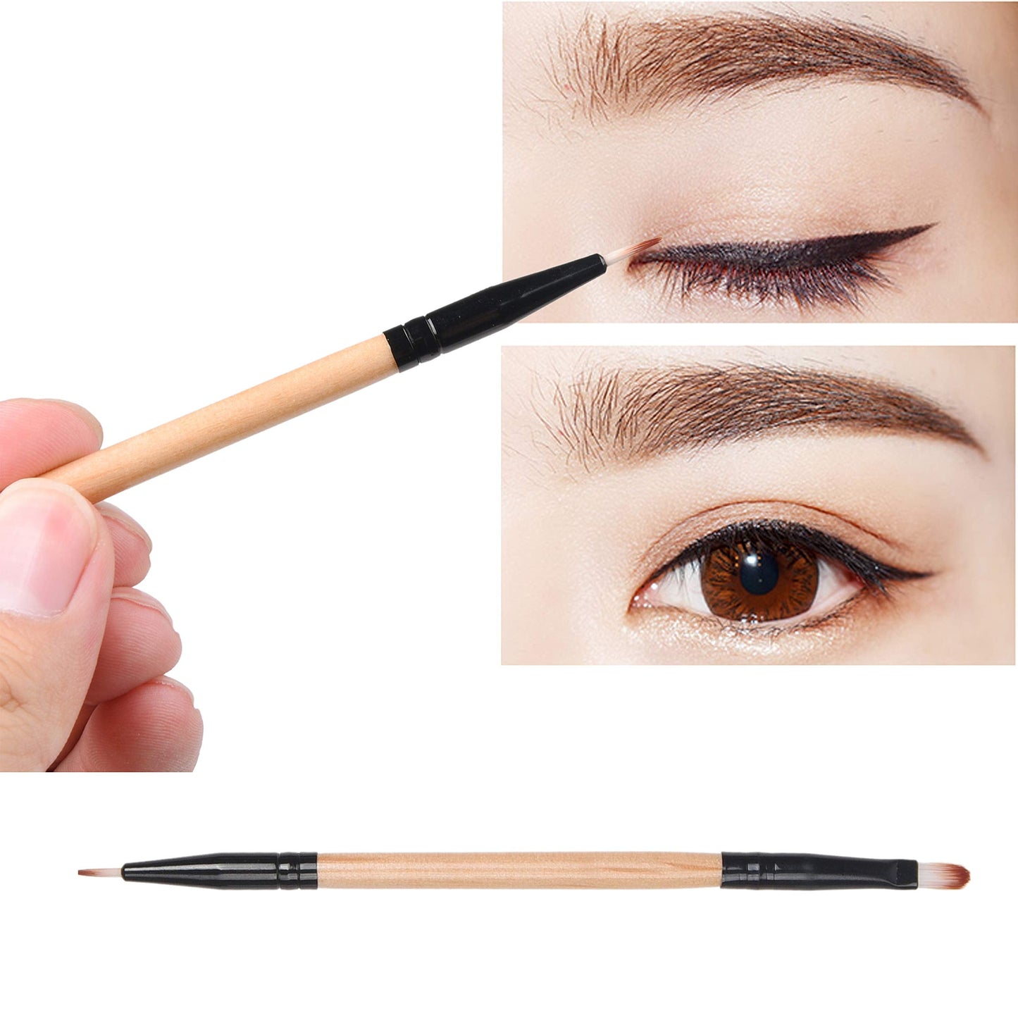 Kare & Kind 15 pcs Double Ended Eye Makeup Brushe Set - Highlight, Contour, Blend Makeup Cosmetics - Liquid Makeup, Powder, Foundation, Concealer Beauty & Personal Care Kare & Kind