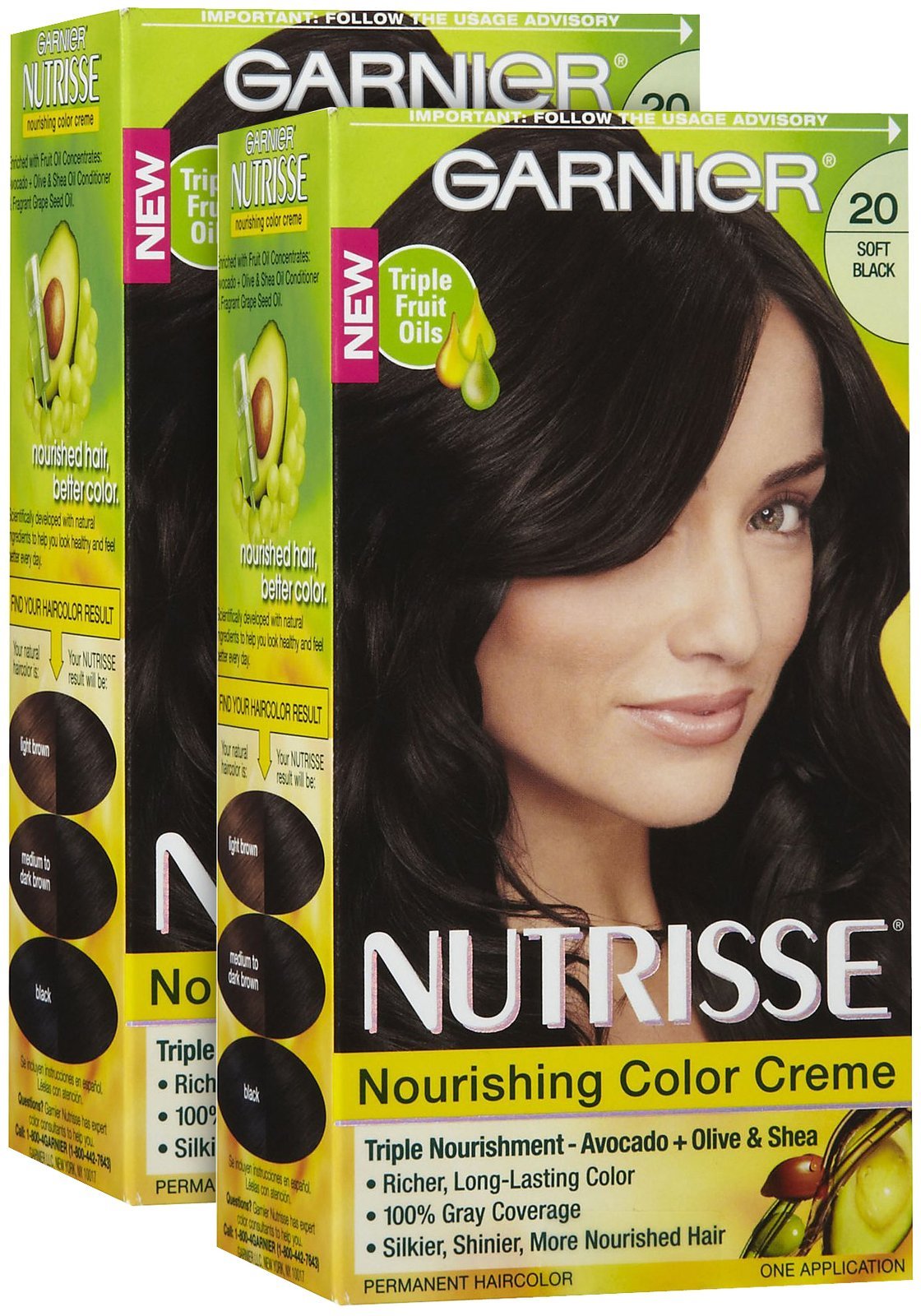 Garnier Nutrisse Nourishing Color Creme Soft Black 20 (Black Tea) Beauty & Personal Care NUTRISSE