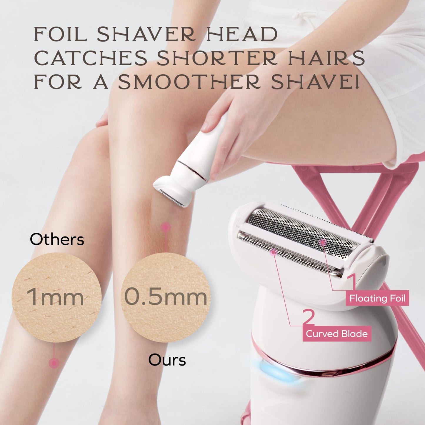 Bella Ciao 10-Piece Rechargeable Epilator Kit for Women, Wet Dry Hair Removal Device with Bikini Trimmer, Facial Brush, Callus Shaver, Foil Shaver Beauty and Personal Care Bella Ciao