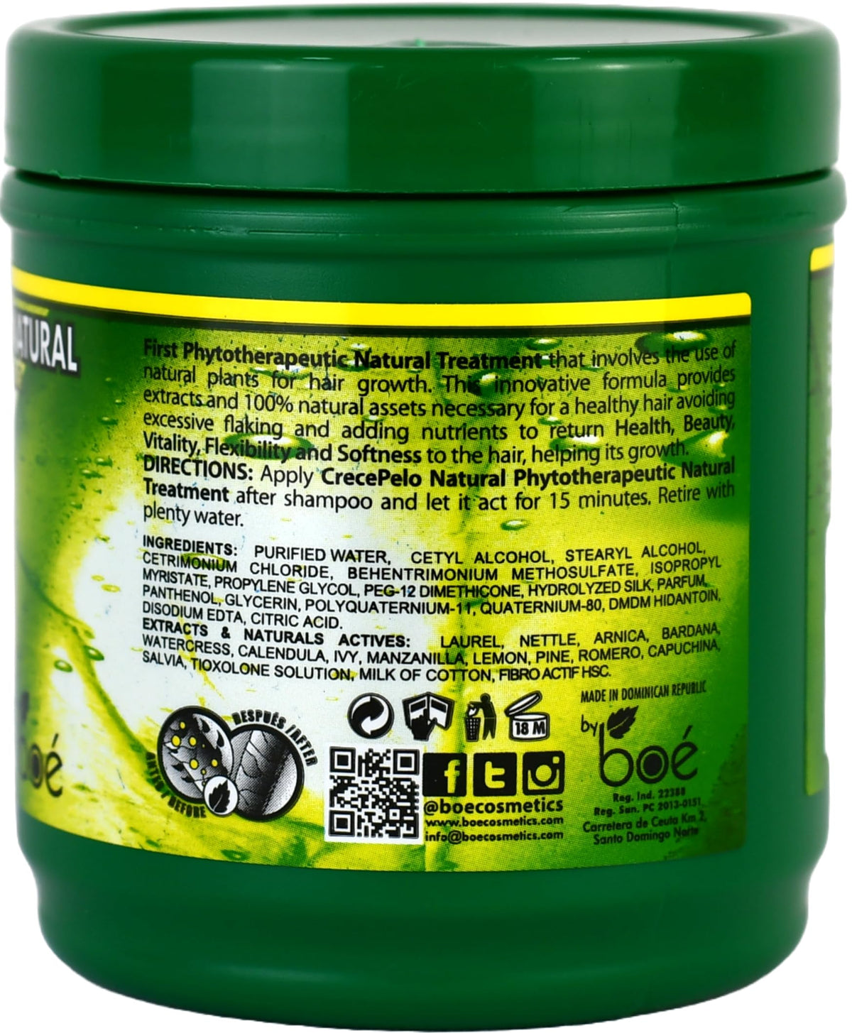 Natural Phytotherapeutic Hair Growth Treatment Jar, Deep Conditioning & Repair for Stronger, Healthier Hair - Moisturizing & Nourishing Formula Beauty & Personal Care BOÉ COSMETICS