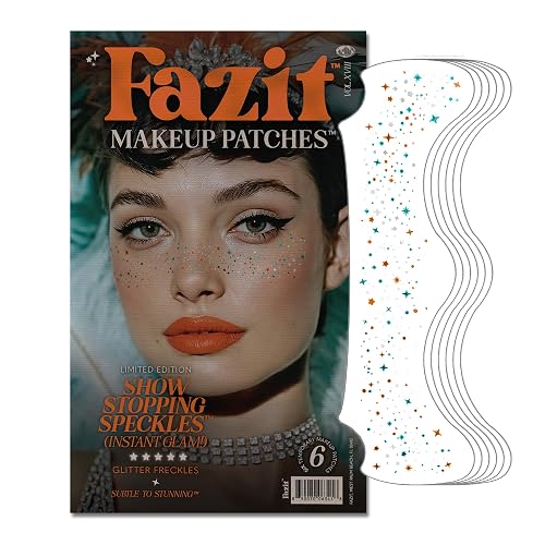 Fazit Makeup Patches - Show Stopping Speckles - Glow Up Make-Up Patches - Cute Glitter Makeup Accessories For Women - Cosmetic Glitter For Face Beauty & Personal Care Fazit