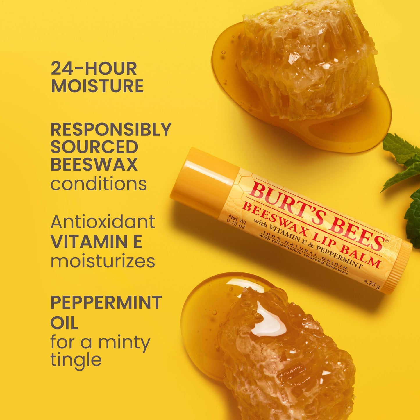 Burt's Bees 4 Lip Balm Stocking Stuffers Products, Assorted Mix Set - Classic Beeswax, Vanilla, Cucumber Mint & Coconut and Pear (Pack of 4) Beauty & Personal Care Burt's Bees