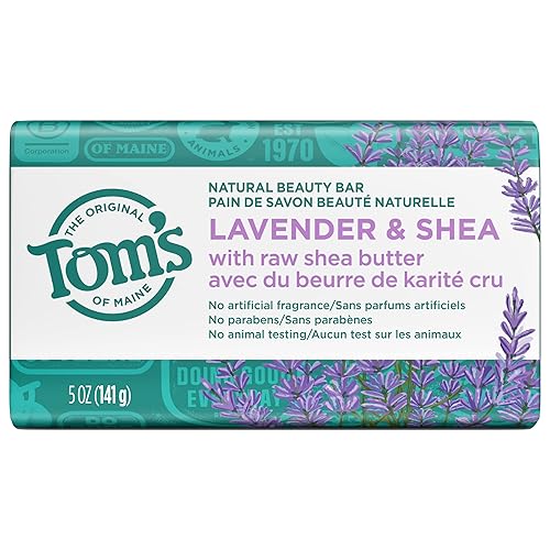 Tom's of Maine Natural Beauty Bar Soap, Lavender & Shea With Raw Shea Butter, 5 oz. Beauty & Personal Care Tom's of Maine