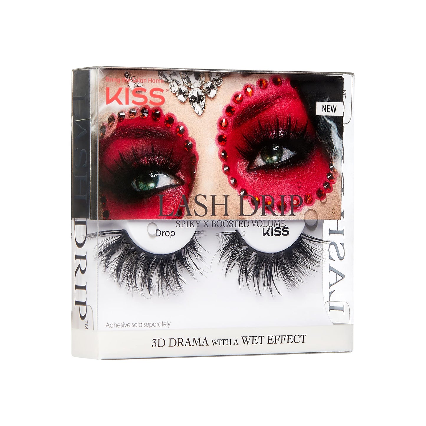 KISS Halloween Lash Drip False Eyelashes, Spiky X Boosted Volume, Unique Wet Look Hydrated Effect, Multi-Length Rewearable Fake Eyelashes, Wispy Beauty & Personal Care KISS