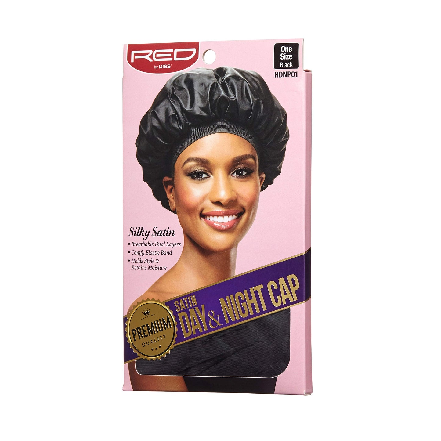 Red By Kiss Premium Quality Silky Satin Day & Night Cap (X-Large, Black) Beauty and Personal Care Red by Kiss