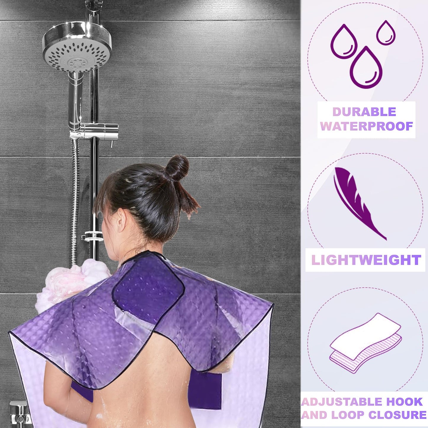 OkueejurMastectomy Waterproof Post Surgery Shower Cover for Mastectomy/Chest Surgery/Shoulder Surgery with Drain Pockets - Keeps Wounds Dry During Beauty and Personal Care Okueejur