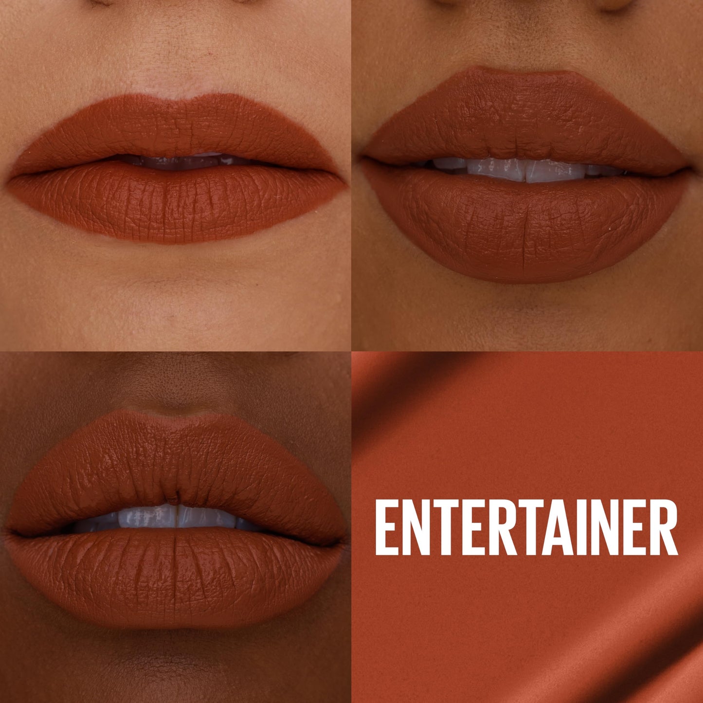 MAYBELLINE Super Stay Matte Ink Liquid Lipstick Makeup, Long Lasting High Impact Color, Up to 16H Wear, Entertainer (Midtone Rusty Brown) Beauty & Personal Care MAYBELLINE