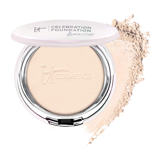 IT Cosmetics Celebration Foundation Illumination, Fair (W) - Full-Coverage, Anti-Aging Powder Foundation - Blurs Pores, Wrinkles & Imperfections - 0.3 Beauty & Personal Care IT Cosmetics