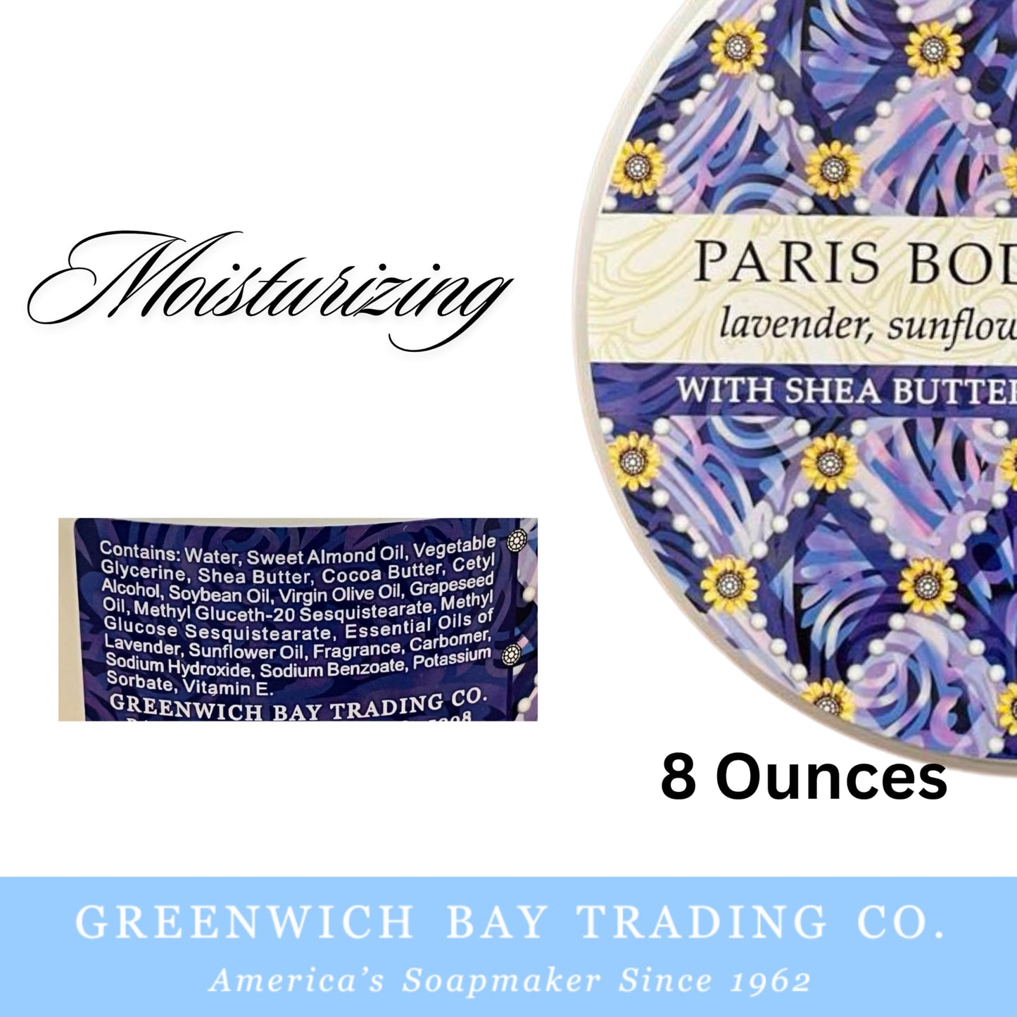 Greenwich Bay Trading Company Paris Destination Body Butter 8oz Beauty & Personal Care Greenwich Bay Trading Company