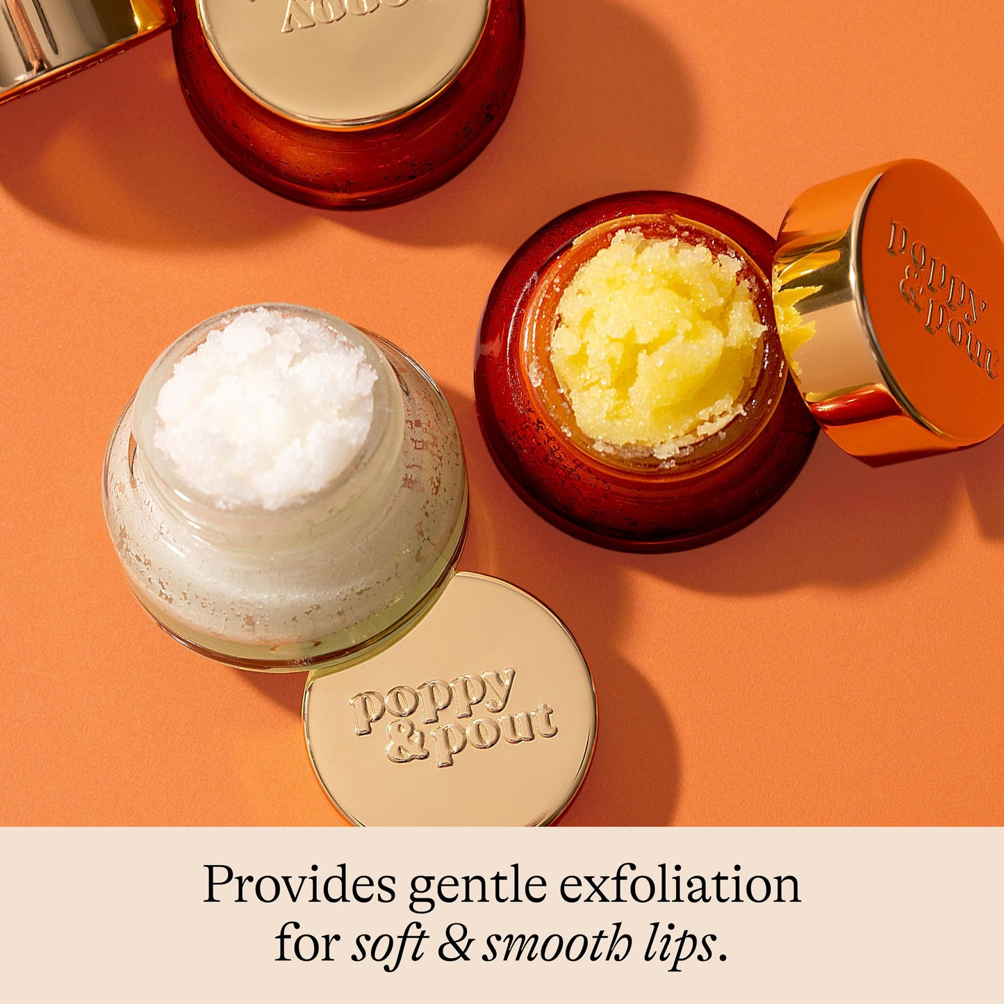 Poppy & Pout Natural Lip Scrub, Moisturizing Sugar Scrub for Dry Lips, Lip Scrubber Exfoliator with Essential Oils Smooths and Hydrates Lips, In Beauty and Personal Care Poppy & Pout