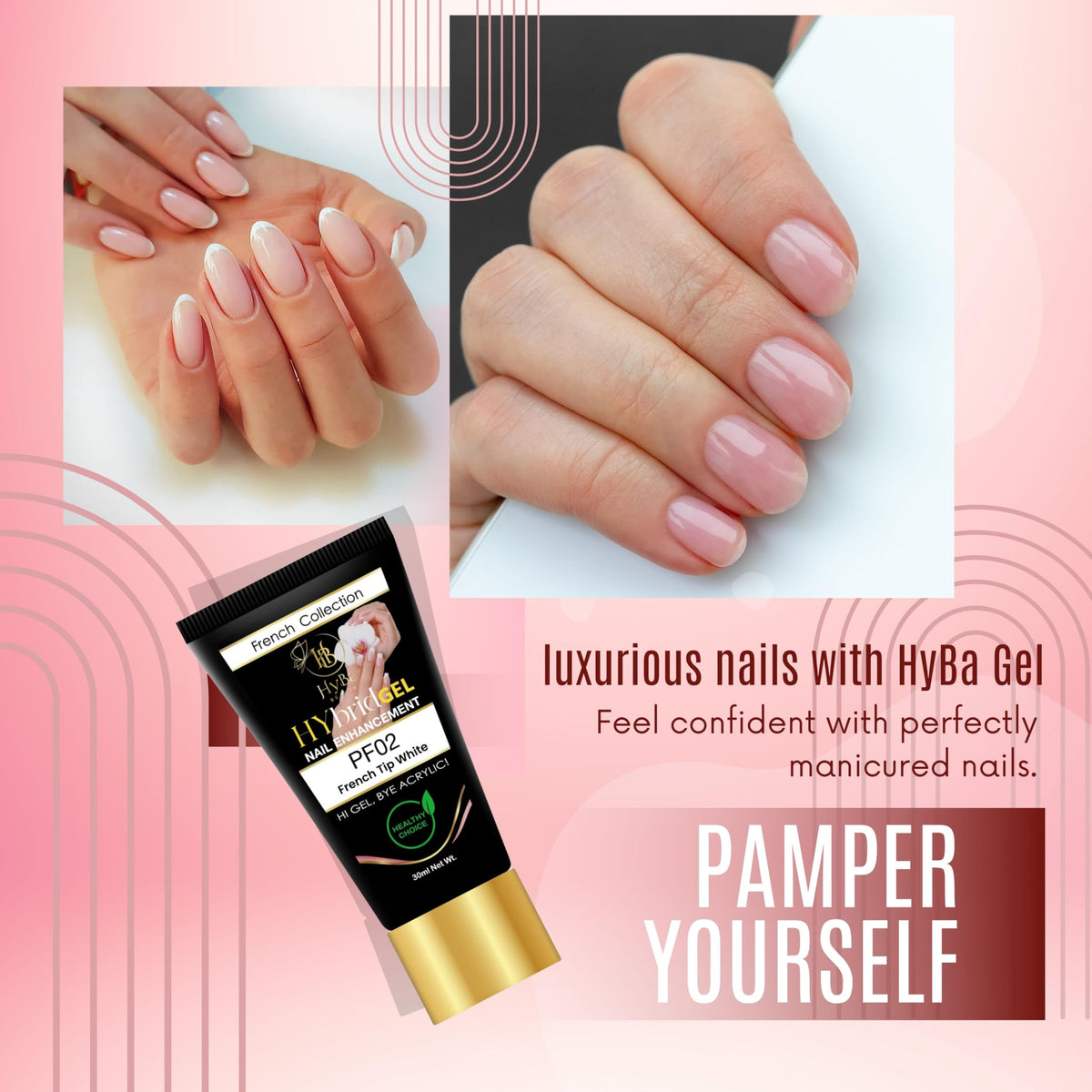 HyGEL 60ml Hybrid Gel- PF02 French Tip White