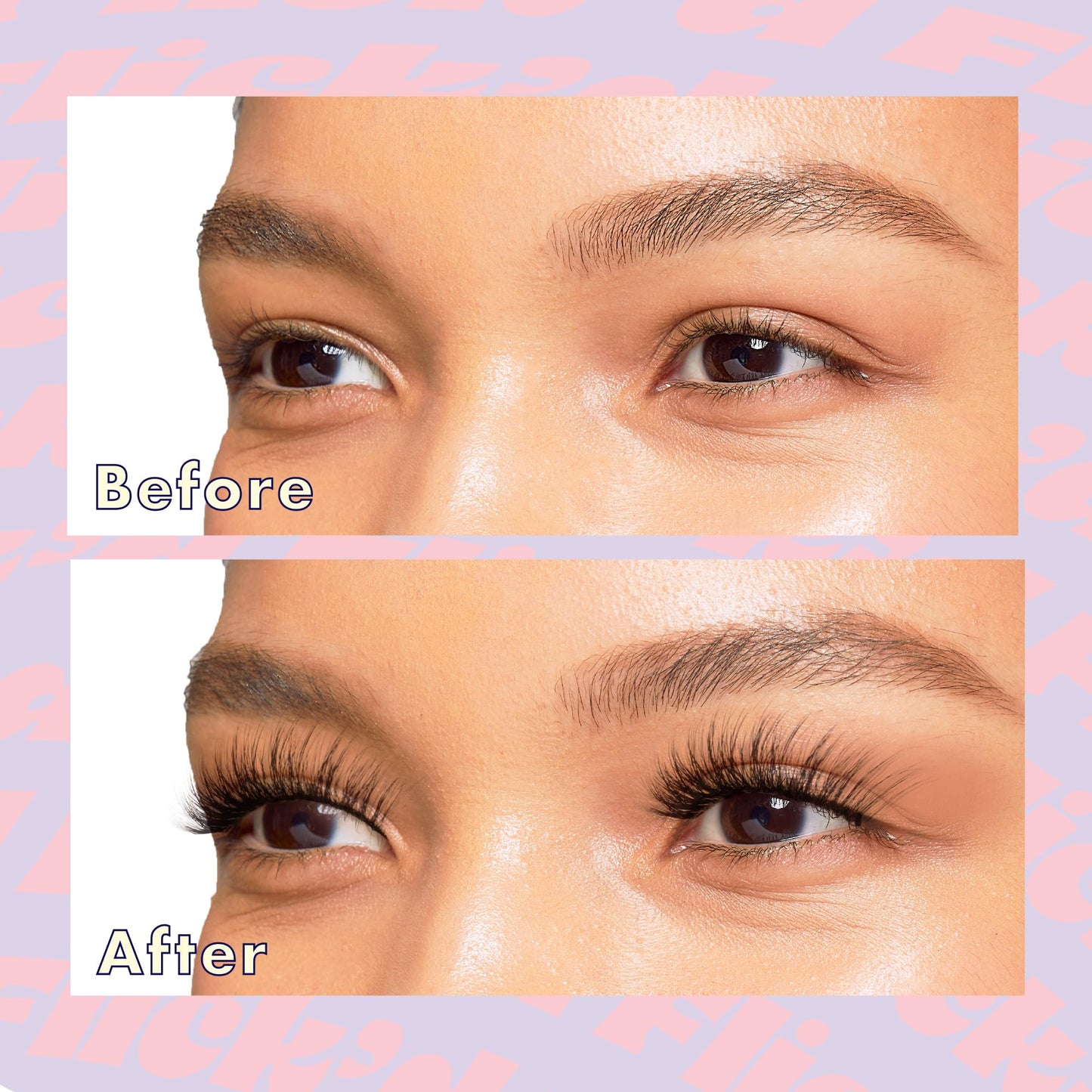 i-ENVY False Lashes Flick'd D-Curl Strip Lashes Volume Bouncy Natural Clear Band Cat Eye Dramatic Trendy Extensions Reusable Eye Lashes (03) Beauty & Personal Care i•ENVY