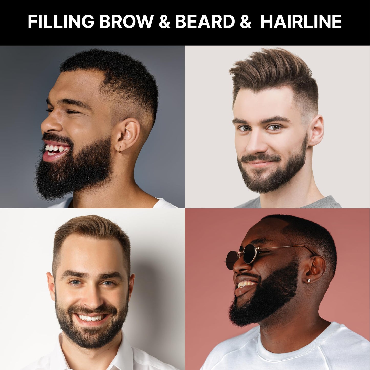 Red by Kiss GROOMANE Beard Filling Pen Comb, Dual Tip Brush Beard Enhancer for Natural Coverage, Waterproof & Smudge-Proof Beard Pencil, Easy Fill-In Beauty and Personal Care Red by Kiss