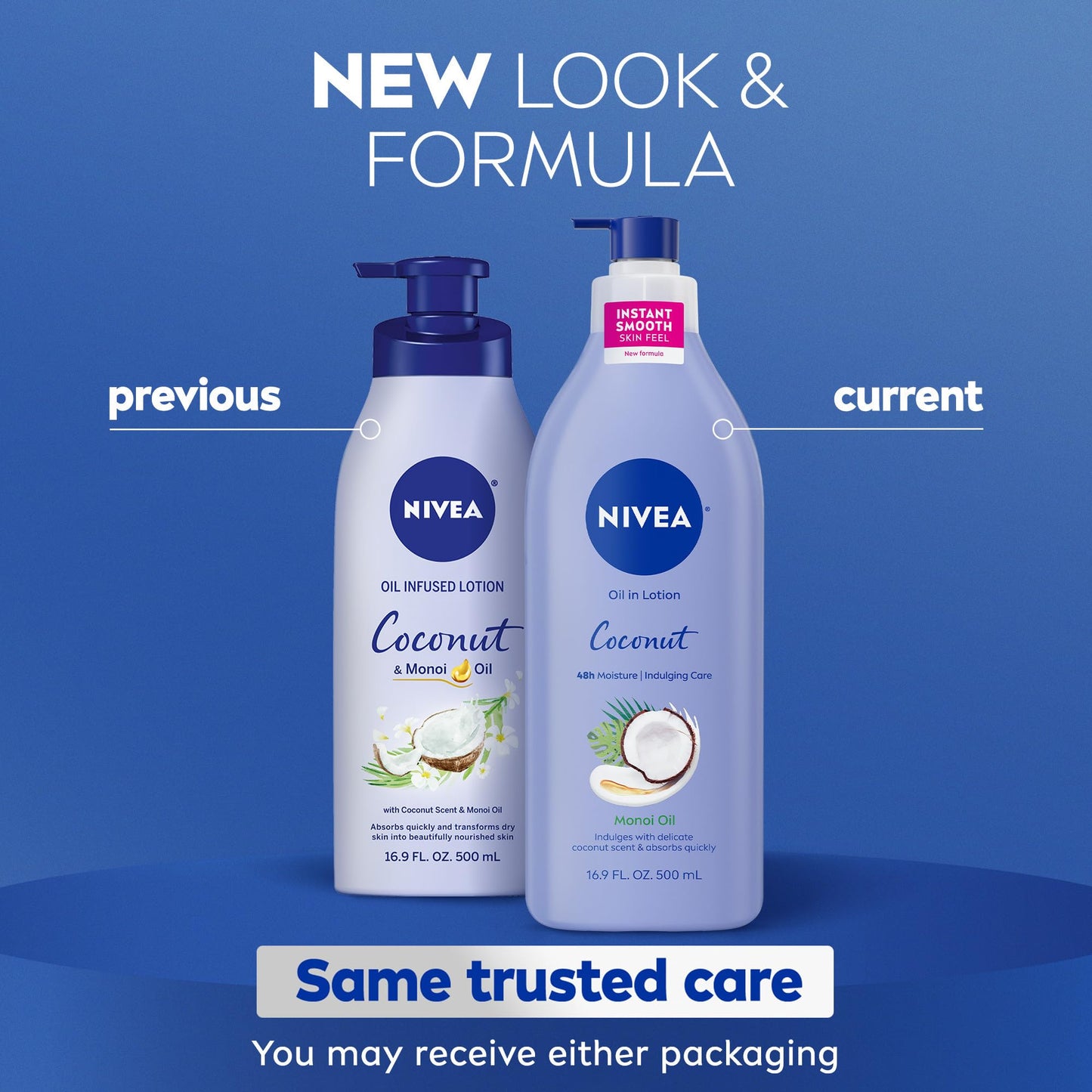 NIVEA Oil Infused Lotion Coconut and Monoi Oil Body Lotion for Women, Fast-Absorbing and Non-Greasy Coconut Scented Lotion Moisturizes for 48 Hours Beauty & Personal Care NIVEA